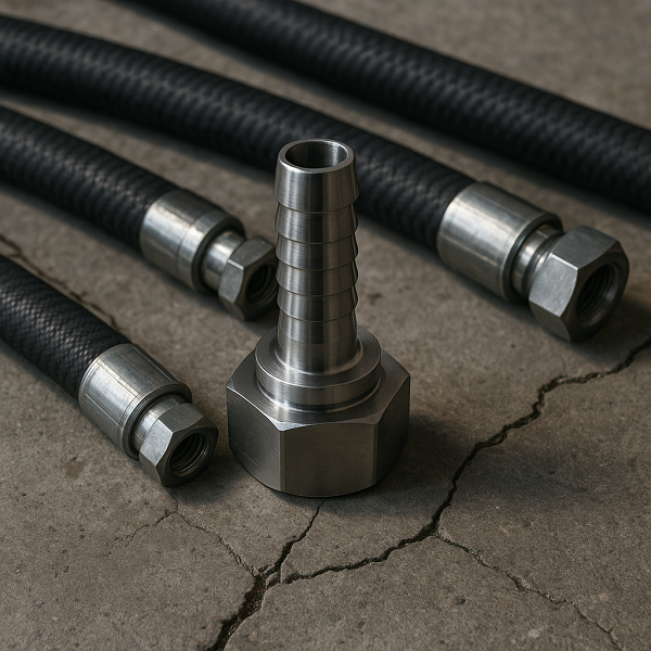 Штуцер шланговый нержавеющий