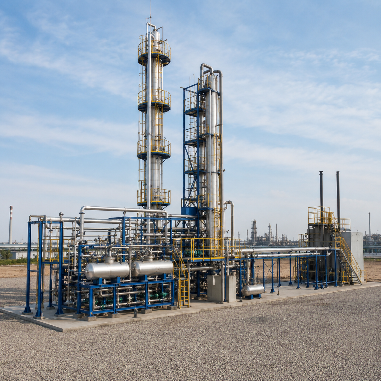 Установка переработки сырой нефти 2000 т/сутки